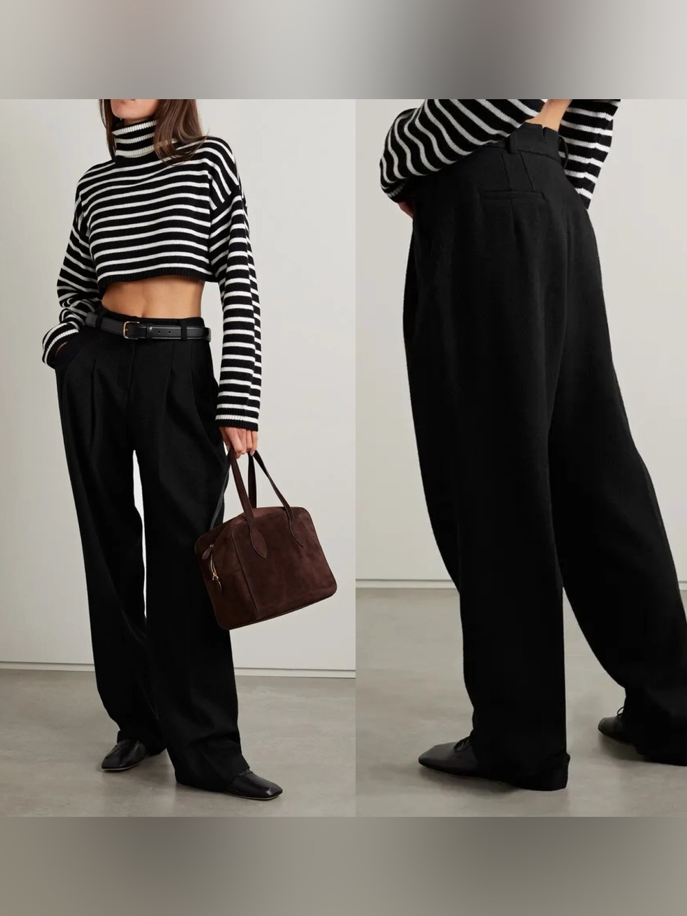 The Frankie Shop | Layton Wool Trouser in Black Small